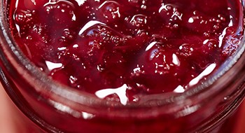 Close up of cherry jam