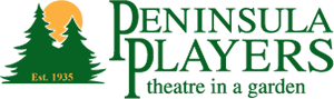 Peninsula Players theater in a garden logo