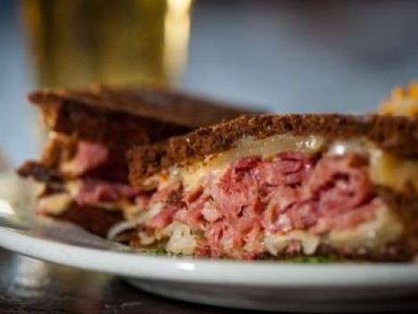 Reuben sandwich on a plate