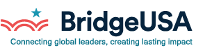 BridgeUSA logo. Connecting global leaders, creating lasting impact.