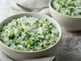 Ramp risotto in a bowl