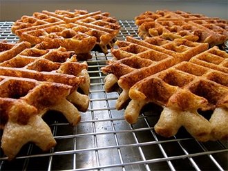 Belgian gallettes on a cooling rack