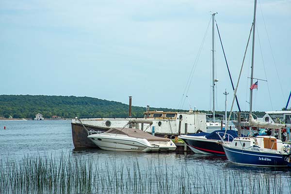 Boats docked at Washington Island