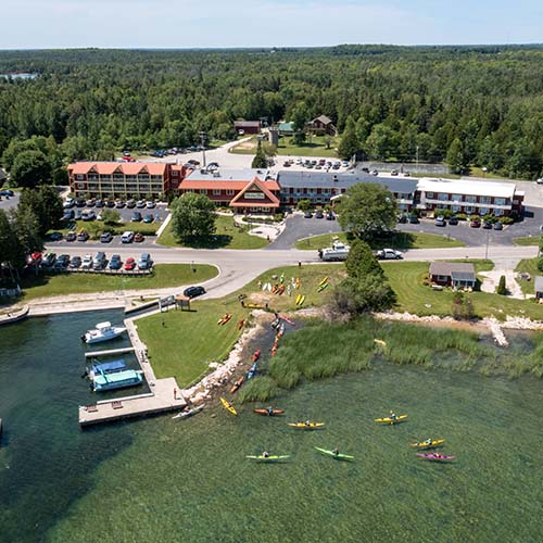 Aerial view of Rowleys Bay