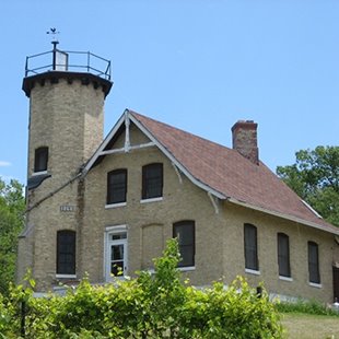 Chambers Island lighthouse.