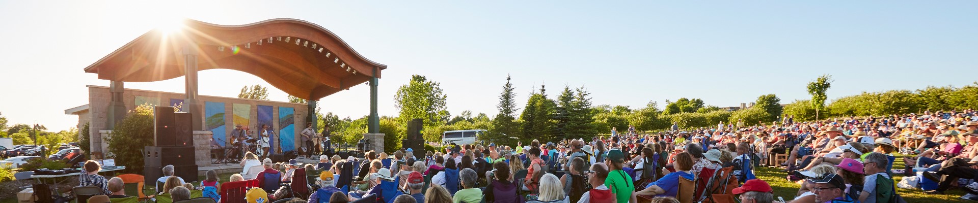 Large crowd at an outdoor performance