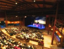 An audience watching performers on stage