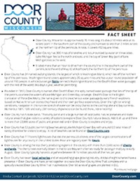 Door County fact sheet.