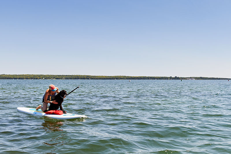 Paddle boarding at Washington Island