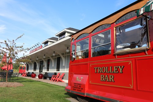 Exterior of the Trolley Bar.