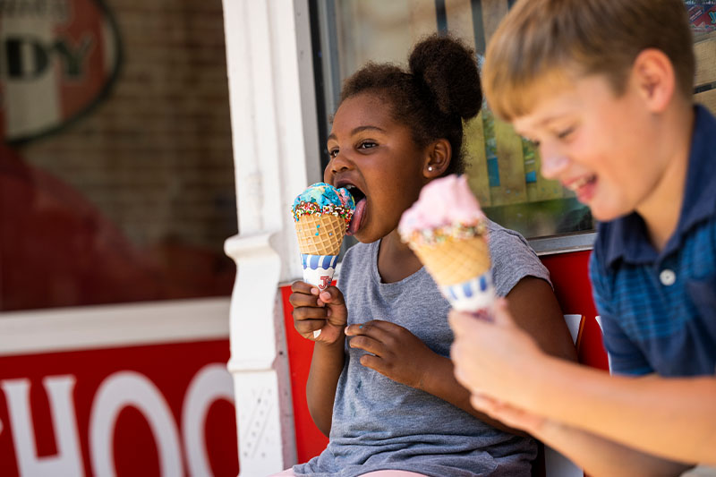 Ice cream at Door County Candy