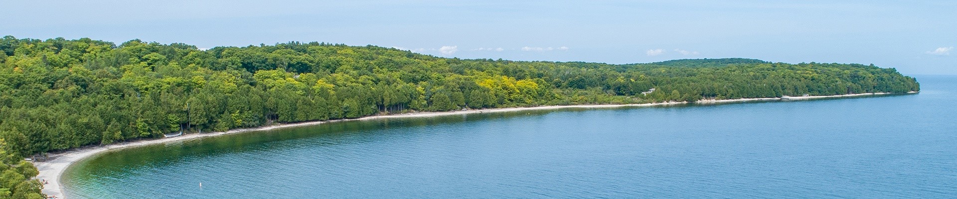 Distant view of part of Washington Island 