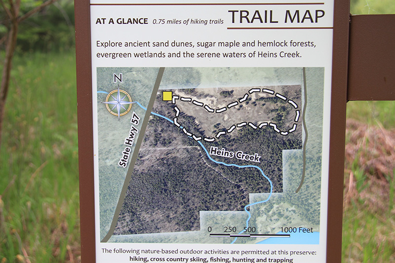 15 Nature Preserves You Haven't Hiked A colorful and detailed trail map at the preserve.