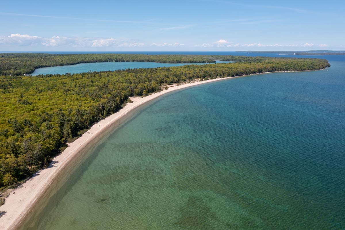 Lakes & Waterways Photo Tour Small, peaceful Europe Lake lays inland at Newport State Park.