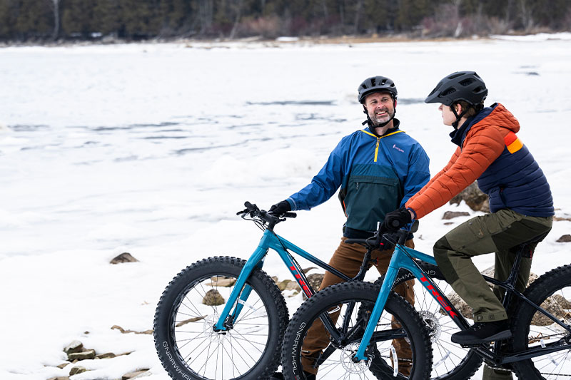 Winter Activities by Snow Type in Door County Fat Tire Biking at Peninsula State Park