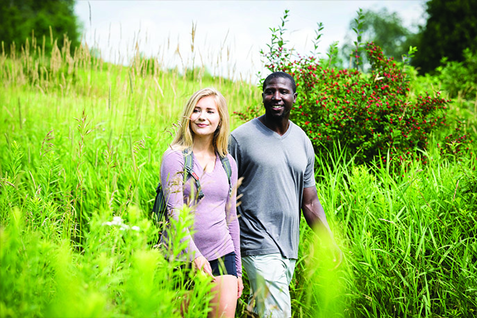 Practicing Sustainability in Door County Hiking Clay banks
