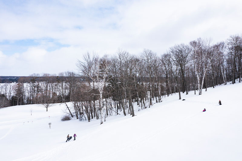 Then and Now: Hill 17 Sledding & Peninsula State Park Ski Jump Hill 17