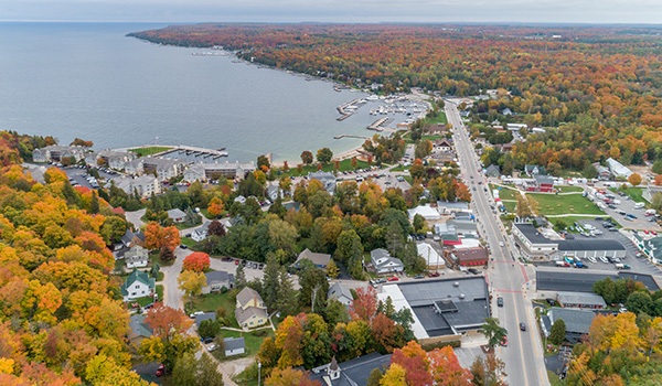 Fall Color Aerial Tour Sister Bay