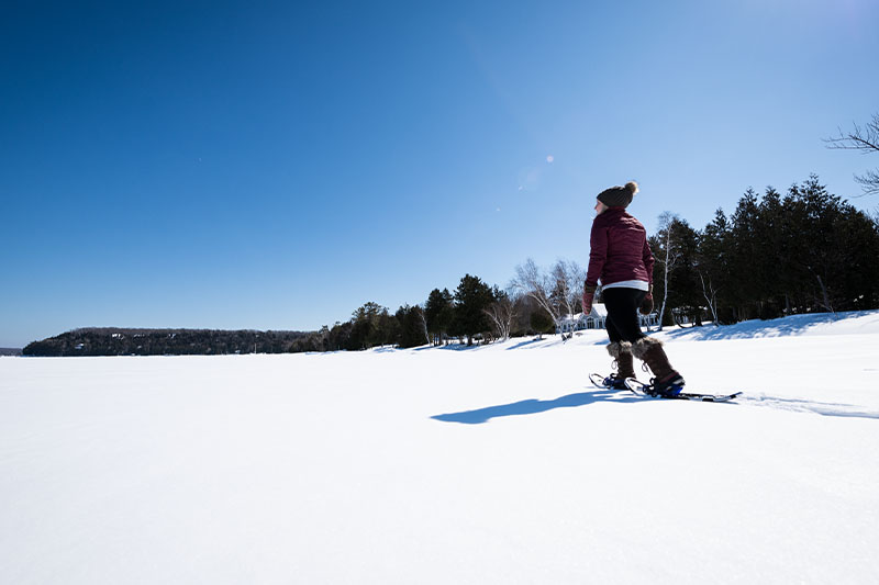 Winter Activities by Snow Type in Door County Snowshoeing at Garrett Bay