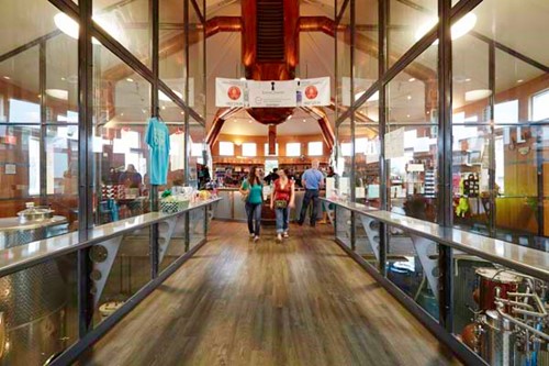 Friends visiting Door County Distillery