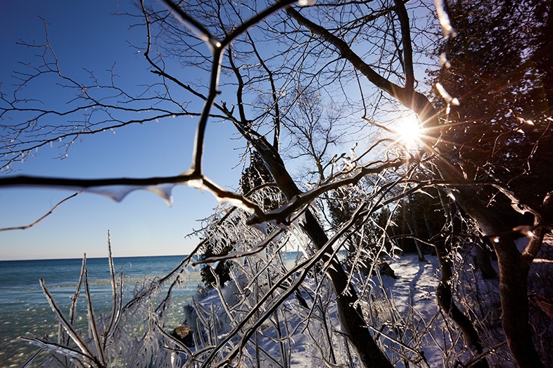 Cave Point in Winter