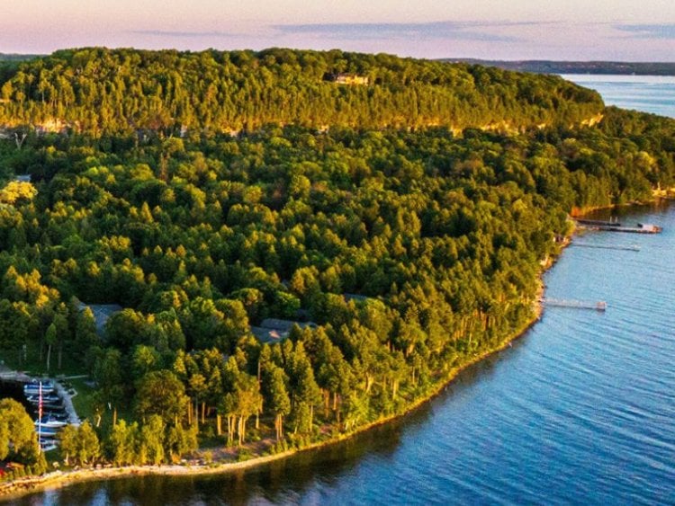 Door County shoreline.