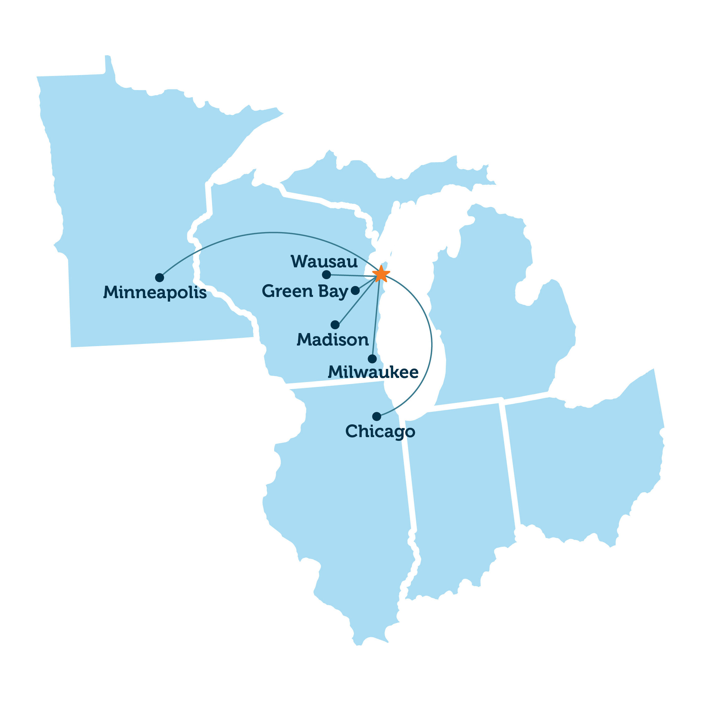 Destination Meetings & Groups Travel Drive Times and Distances to Door County