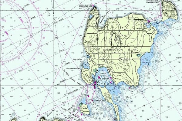 Shipwrecks Map of Death's Door Strait