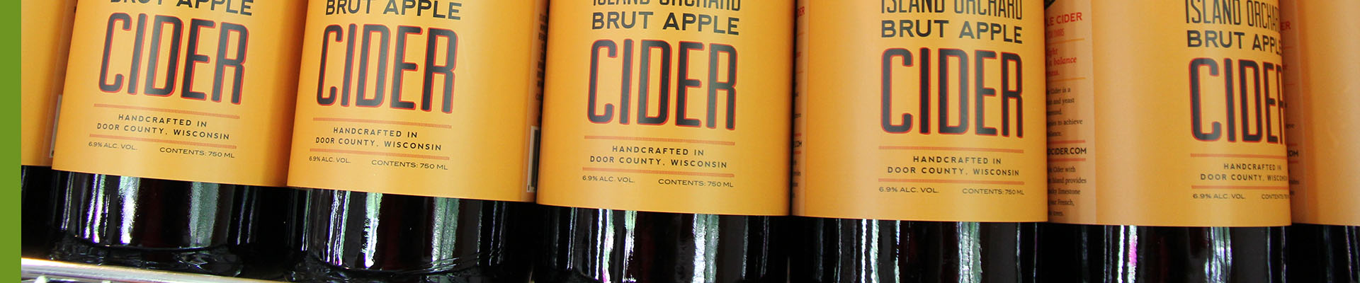 Cideries Close up of cider labels