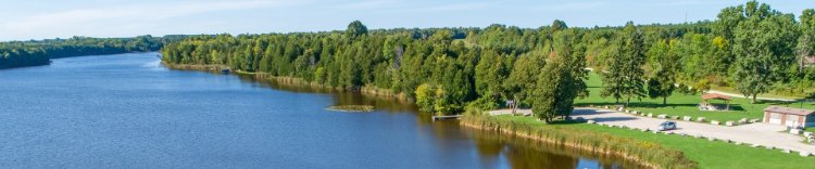 Local Communities Aerial view of Forestville, WI lakefront