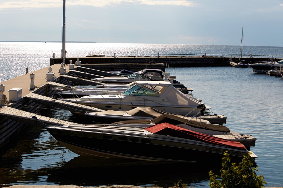 Water Activities Boats docked at the Sister Bay Marina