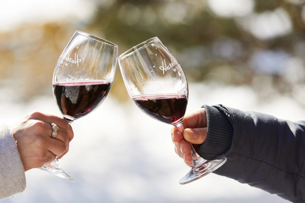 Couple at Harbor Ridge Winery