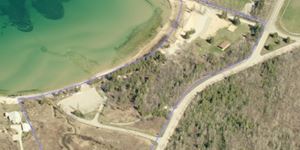 Boat Launches in Door County Frank E Murphy Park from the air
