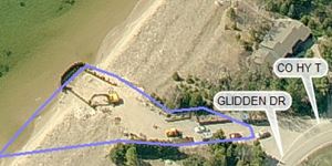 Boat Launches in Door County Lily Bay boat launch from the air