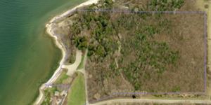 Boat Launches in Door County Sugar Creek boat launch from the air