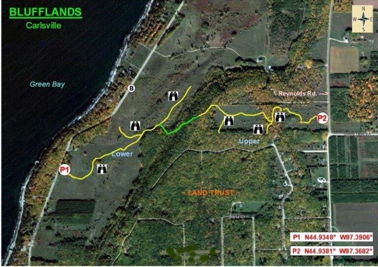 Birding Maps Aerial view map of Blufflands in Carlsville